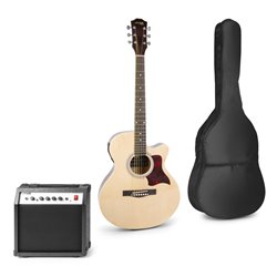 SHOWKIT CONJUNTO GUITARRA ACÚSTICA ELECTRIFICADA NATURAL 2