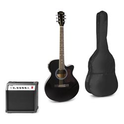 SHOWKIT CONJUNTO GUITARRA ACÚSTICA ELECTRIFICADA NEGRA 2