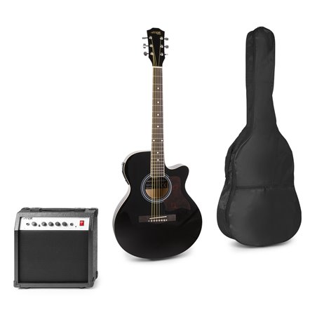 SHOWKIT CONJUNTO GUITARRA ACÚSTICA ELECTRIFICADA NEGRA