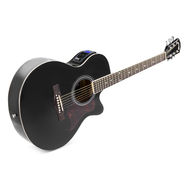 SHOWKIT CONJUNTO GUITARRA ACÚSTICA ELECTRIFICADA NEGRA
