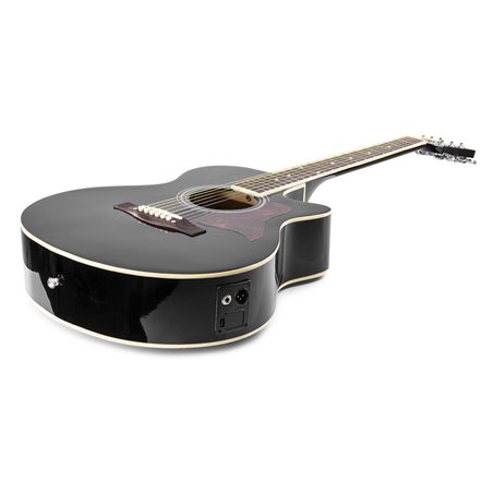 SHOWKIT CONJUNTO GUITARRA ACÚSTICA ELECTRIFICADA NEGRA