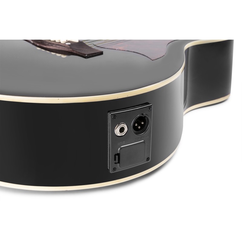 SHOWKIT CONJUNTO GUITARRA ACÚSTICA ELECTRIFICADA NEGRA