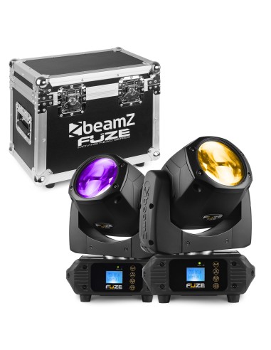 FUZE75B SET 2 PCS CABEZA MOVIL LED EN FLIGHTCASE