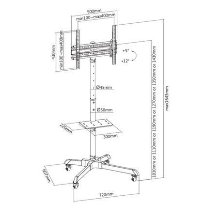 MFS30 SOPORTE PORTÁTIL DE SUELO PARA TV 32”- 65”