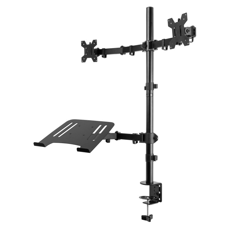 CMA20L BRAZO DOBLE PARA MONITOR 13" - 32" CON SOPORTE PARA PORTÁTIL