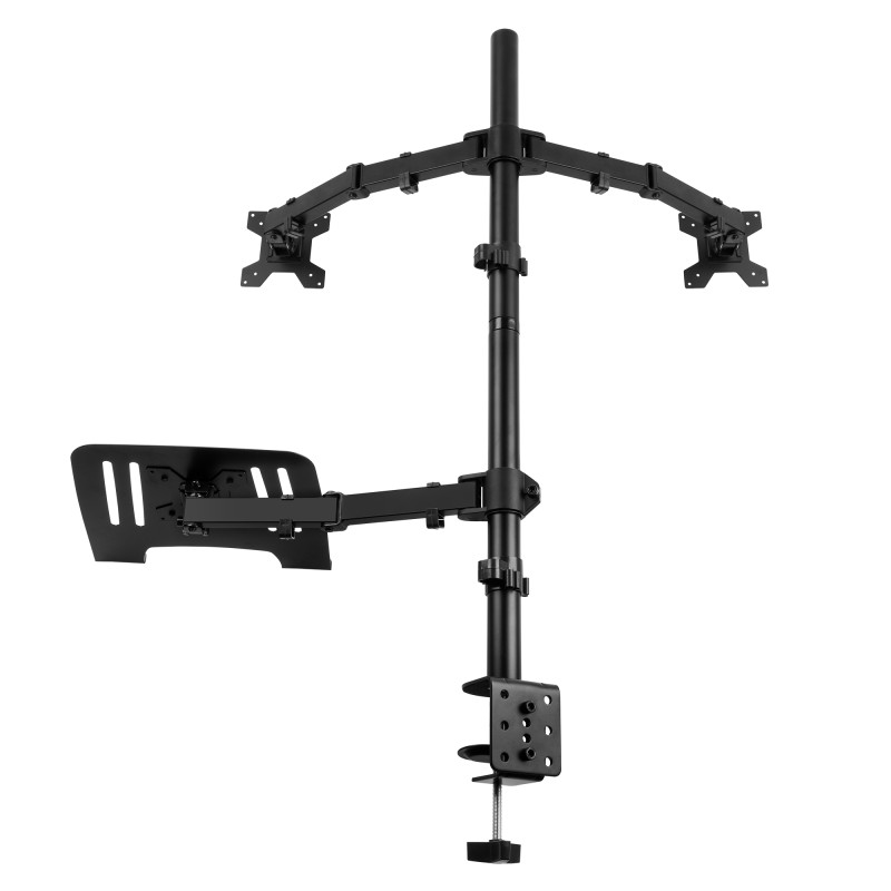 CMA20L BRAZO DOBLE PARA MONITOR 13" - 32" CON SOPORTE PARA PORTÁTIL