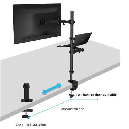 CMA10L BRAZO PARA UN MONITOR DE 13"- 32" CON SOPORTE PARA PORTÁTIL