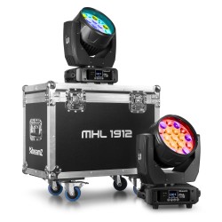 MHL1912 LED WASH CABEZAL MÓVIL CON ZOOM 2PCS EN FLIGHTCASE