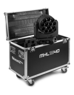 MHL1240 LED WASH CABEZA MOVIL CON ZOOM 2 PIEZAS EN FLIGHTCASE
