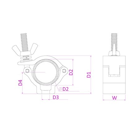 BC38B-75 GARRA COMPACTA SLIMLINE NEGRA