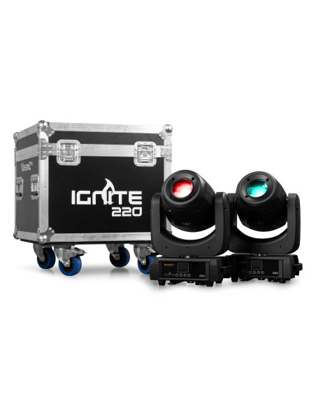 IGNITE220 CABEZA MÓVIL 220W 2PCS EN FLIGHTCASE