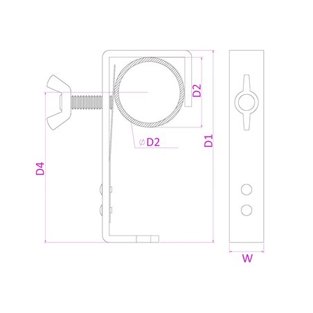 BCQ50B-50 GANCHO DE MONTAJE QUICK LOCK NEGRO 50KG