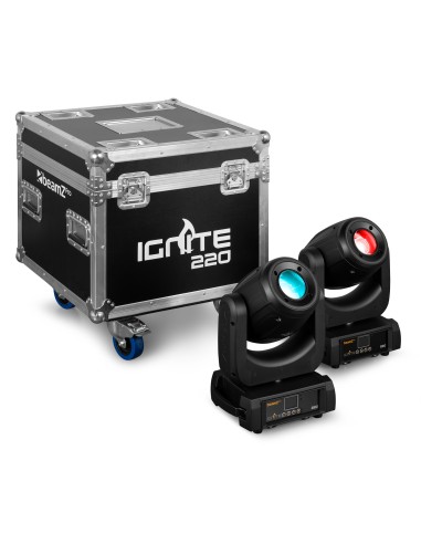IGNITE220 CABEZA MÓVIL 220W 2PCS EN FLIGHTCASE
