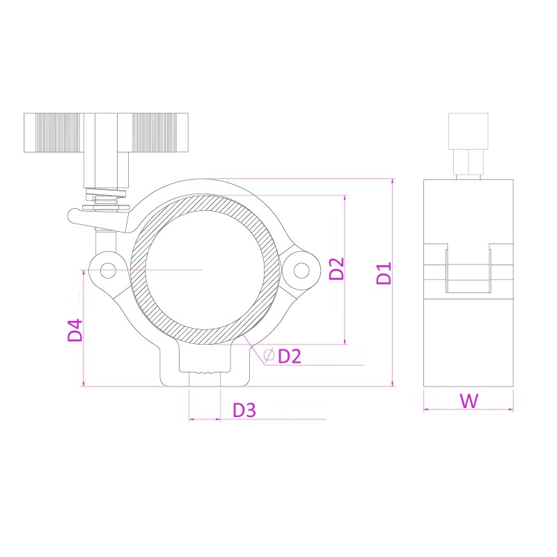 BC50B-100N GARRA SLIMLINE 100KG NEGRO