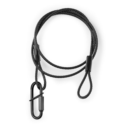 SAF75 CABLE DE SEGURIDAD 75CM X 3MM 30KG NEGRA