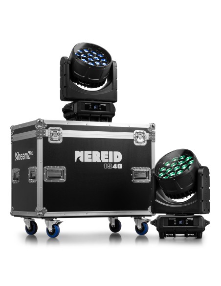 NEREID1940 LED BEE EYE CABEZA MÓVIL CON ZOOM PARA EXTERIOR 2 PIEZAS EN FLIGHTCASE