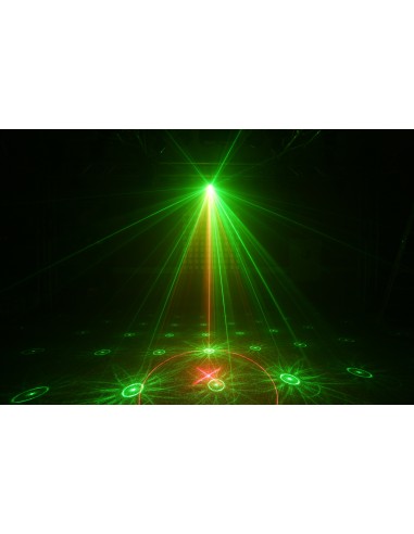 SURTUR II DOBLE LASER RG GOBO DMX IRC LED 3W AZUL