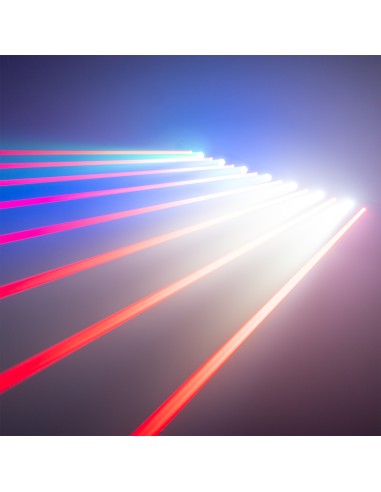 BARRA MÓVIL HYADEN CON 7 LED Y 8 RAYOS LÁSER