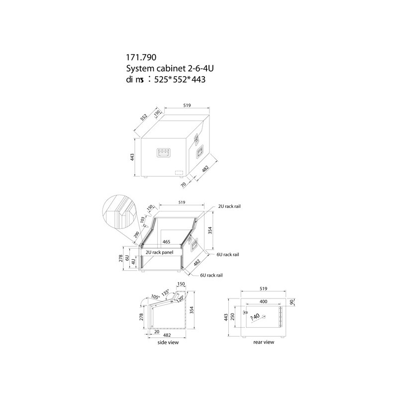 PD-F RACK TRANSPORTE DJ 4U - 6U - 2U 19"