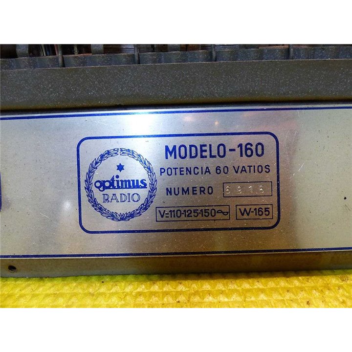 Amplificador de válvulas Optimus 1980//-50 watts
