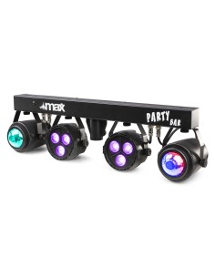 PARTYBAR1 CON 2 FOCOS PAR + 2 JELLYMOON RGBW