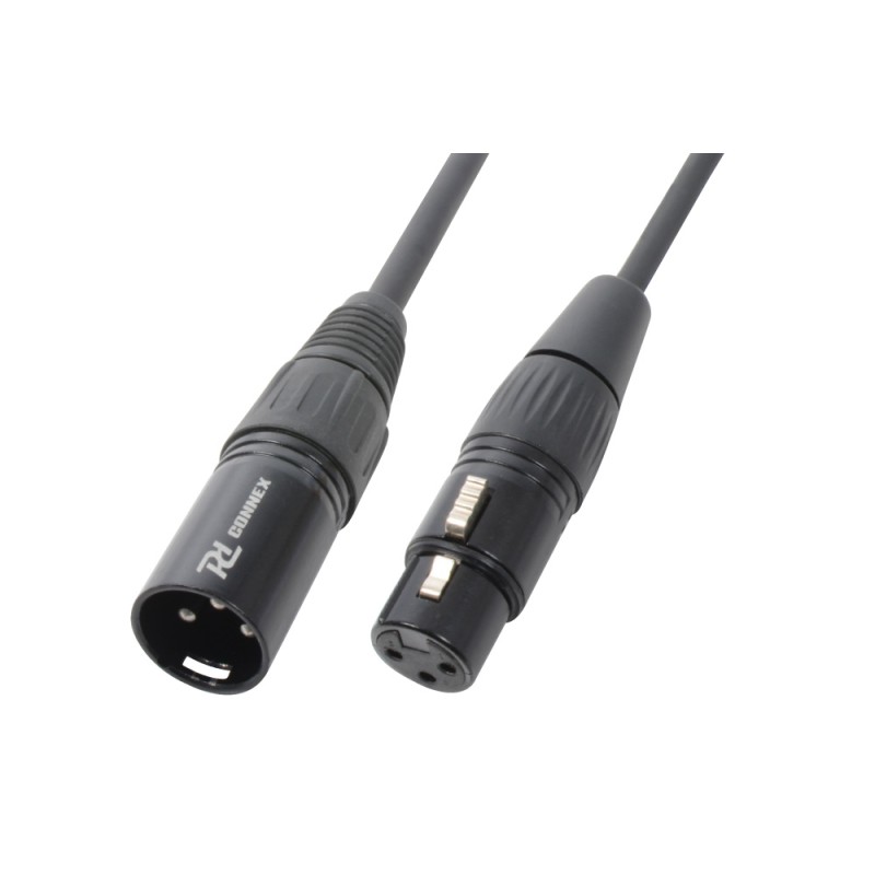 CX35-3 MACHO XLR- HEMBRA XLR, NEGRO, 3M