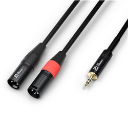 CX70-1 CABLE 2X XLR MACHO - 3.5MM ESTEREO 1.5M