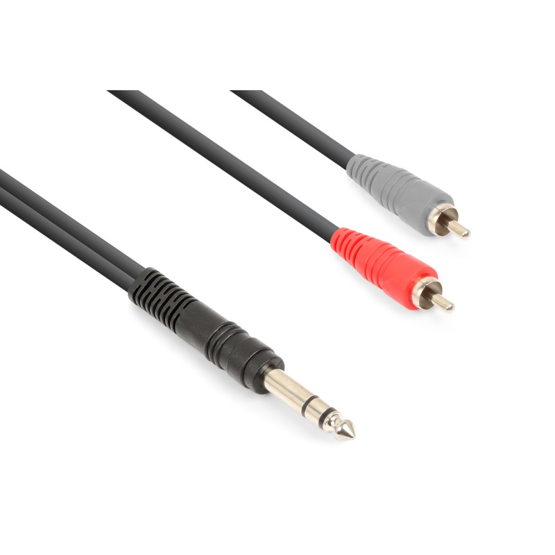 CX328-1 CABLE 6.3MM STEREO- 2 RCA MACHO 1.5M
