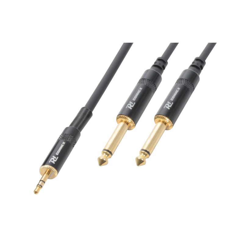 CX86-6 CABLE JACK 3.5 STEREO-2X JACK 6.3 MONO 6.0M HQ