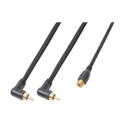 CX142 CABLE 2XRCA MACHO -1XRCA HEMBRA 0,3M