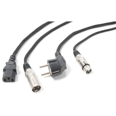 CX02-10 AUDIO COMBI CABLE SCHUKO - XLR F / IEC F - XLR M 10M