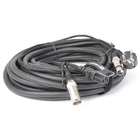 CX02-15 AUDIO COMBI CABLE SCHUKO - XLR F / IEC F - XLR M 15M