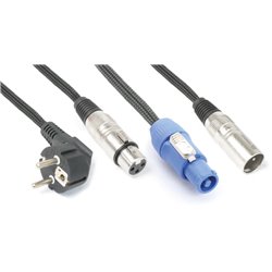 CX03-5 AUDIO COMBI CABLE SCHUKO - XLR F / ALIMENTACION A - XLR M 5M