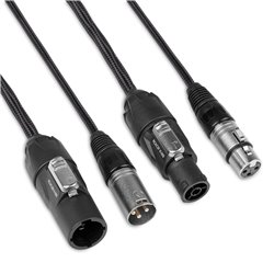 CX07-2 COMBI CABLE POWERCONNECTOR TR - XLR M / POWERCONNECTOR TR - XLR F 2M 2