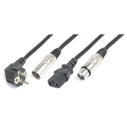 CX10-15 LIGERO COMBI CABLE SHUKO - XLR M / IEC F - XLR F 15M
