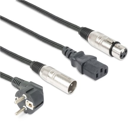 CX10-10 LIGERO COMBI CABLE SHUKO - XLR M / IEC F - XLR F 10M