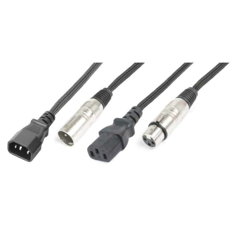 CX09-10 LIGERO COMBI CABLE IEC M - XLR M / IEC F - XLR F 10M