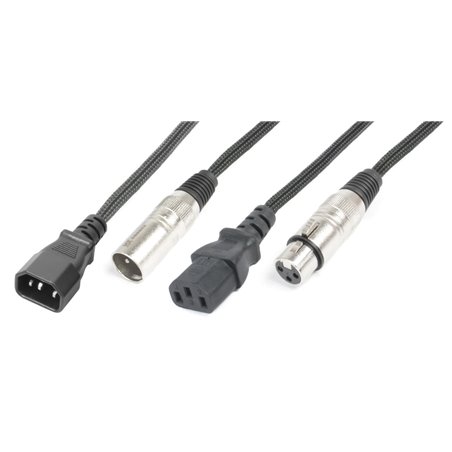 CX09-10 LIGERO COMBI CABLE IEC M - XLR M / IEC F - XLR F 10M
