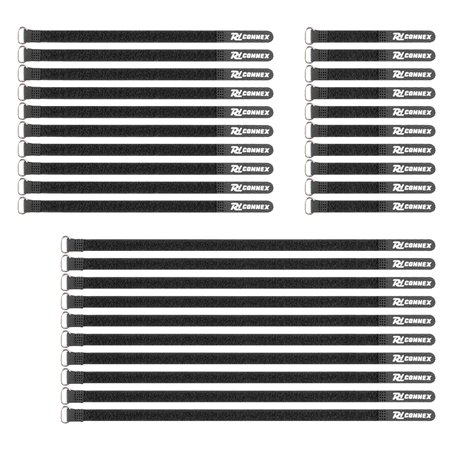 CXT-SET CONJUNTO DE BRIDAS PARA CABLE 30PCS NEGRO