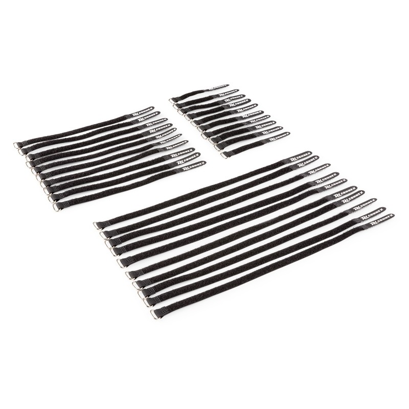 CXT-SET CONJUNTO DE BRIDAS PARA CABLE 30PCS NEGRO