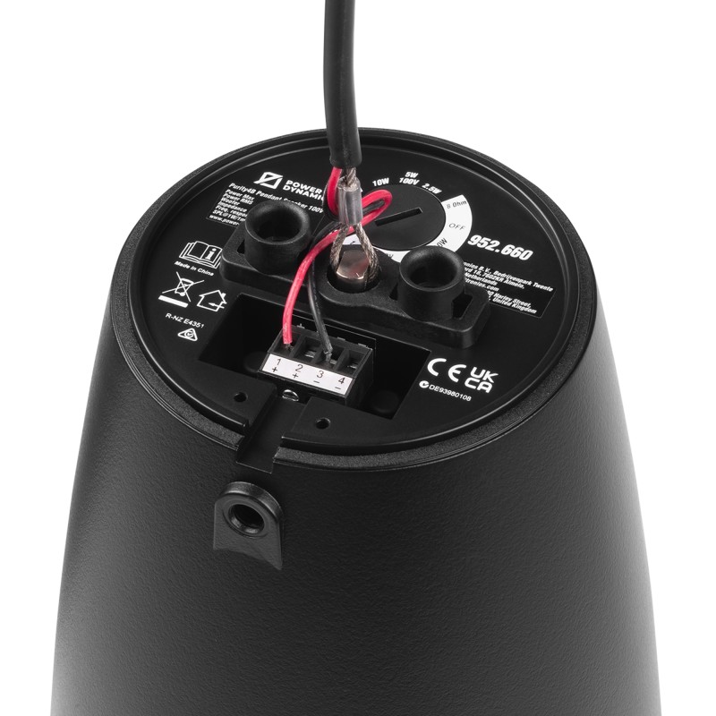 PURITY4B ALTAVOZ COLGANTE PREMIUM 100V 4" NEGRO