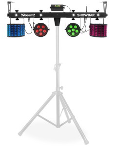 SHOWBAR CON 2X FOCO PAR, 2X BUTTERFLY Y LASER R/G DMX IRC 2