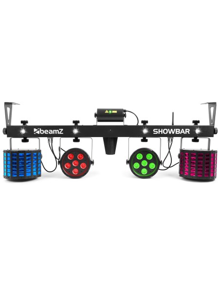 SHOWBAR CON 2X FOCO PAR, 2X BUTTERFLY Y LASER R/G DMX IRC
