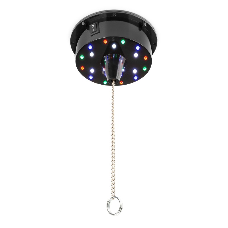 MB20ML BOLA DE DISCO CON MOTOR 18 LEDS, 20 CM