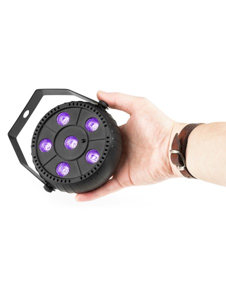 PLP14 FOCO PAR PARTY CON BATERÍA 6X 1W UV