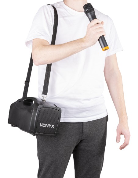 ST014 MEGAFONO CON MICRO INALAMBRICO Y BATERIA UHF