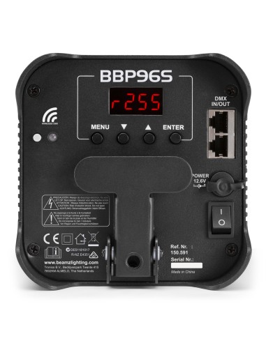 BBP96S FOCO PAR CON BATERIA 6X 12W WDMX