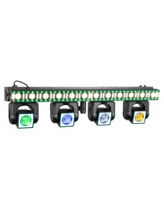 SHOWBAR GO EDGE CON 4 CABEZAS MÓVILES Y BARRA LED/ESTROBOSCÓPICA