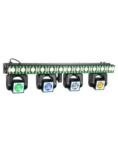 SHOWBAR GO EDGE CON 4 CABEZAS MÓVILES Y BARRA LED/ESTROBOSCÓPICA