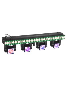 SHOWBAR GO EDGE CON 4 CABEZAS MÓVILES Y BARRA LED/ESTROBOSCÓPICA